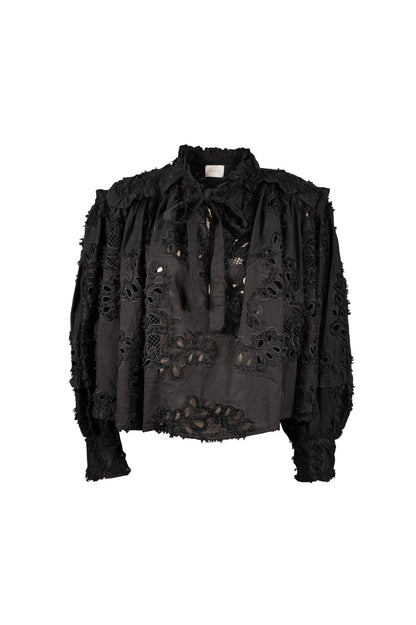 The Spring Blouse Black